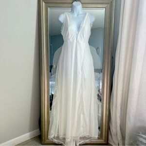 Fashion sexy sling long dress split dress Size S